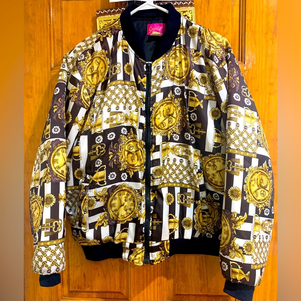 Men Vintage Bumper Jacket by Grand Prix Size L